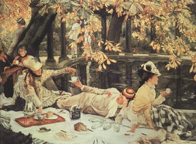 James Tissot Holiday (The Picnic) (nn03) oil painting picture